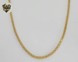 (1-1728) Laminado de oro - Cadena de eslabones de malla redonda de 3 mm - BGO