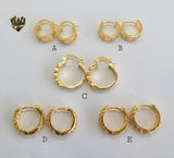 (1-2649) Gold Laminate Hoops - BGO - Fantasy World Jewelry