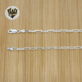 (sv-ppc-02) 925 Sterling Silver - Paper Clip Chains. - Fantasy World Jewelry