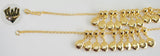 (1-0716) Gold Laminate -2.5mm Rolo Link Bracelet w/ Charms- 7.5" -BGO - Fantasy World Jewelry