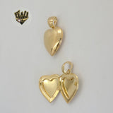 (1-2381-1) Gold Laminate - Open Locket Heart Pendants - BGF