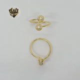 (1-3076) Gold Laminate - Pearl Ring - BGF - Fantasy World Jewelry