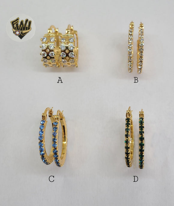 (1-2648 D-E) Gold Laminate Hoops - BGO - Fantasy World Jewelry