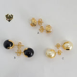 (1-1029) Gold Laminate - Studs Earrings - BGO - Fantasy World Jewelry