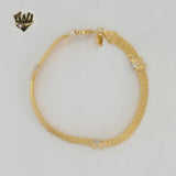 (1-0527-1) Gold Laminate - 5mm Elephants Bracelet - 7" - BGF