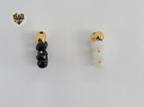 (1-2534) Gold Laminate - Stone Cuff Earrings - BGO - Fantasy World Jewelry
