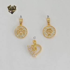 (1-2249) Gold Laminate - Small Pendants - BGO