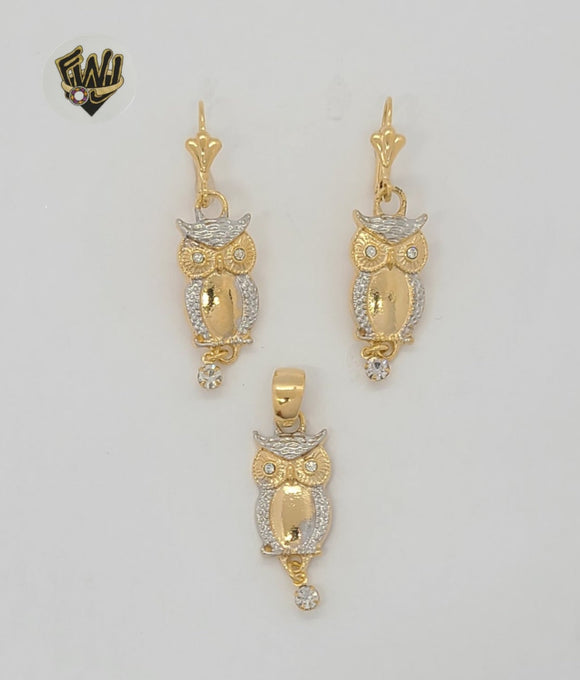 (1-6087) Gold Laminate - Two Tones Owl Set - BGF