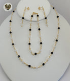 (1-6215) Gold Laminate- Beads Chain Set - BGO - Fantasy World Jewelry