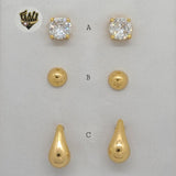(1-1091) Gold Laminate - Earrings - BGO - Fantasy World Jewelry