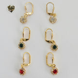 (1-1160) Gold Laminate - Flower Earrings - BGF - Fantasy World Jewelry