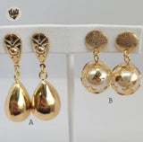(1-1048) Gold Laminate Earrings - BGF - Fantasy World Jewelry