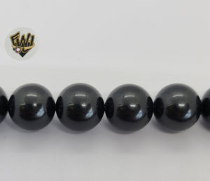 (MBEAD-24) 14mm Black Pearl - Round - Fantasy World Jewelry