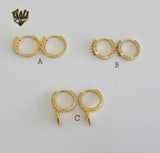 (1-2623 A-D) Gold Laminate Hoops - BGO - Fantasy World Jewelry