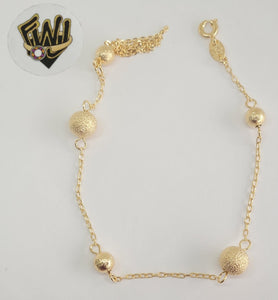 (1-0702) Gold Laminate- Ball Chain Bracelet-7.5"-BGF - Fantasy World Jewelry