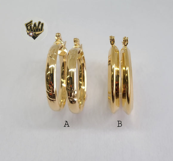 (1-2728-A) Gold Laminate Hoops - BGF - Fantasy World Jewelry