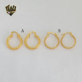 (1-2602-1) Gold Laminate Hoops - BGO