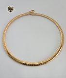 (1-6293) Gold Laminate - Rigid Snake Necklace - BGO - Fantasy World Jewelry