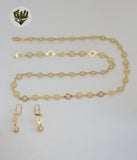(1-6117) Gold Laminate - Pearls Link Set - BGF