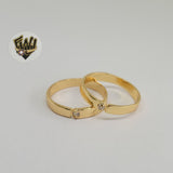 (1-3024) Gold Laminate - Classic Ring with CZ - BGF - Fantasy World Jewelry