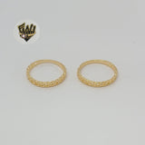 (1-3038) Gold Laminate - Curb Link Band Ring - BGF - Fantasy World Jewelry