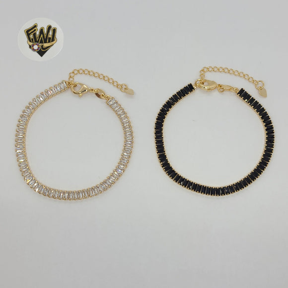 (1-0494) Gold Laminate - 5mm Eternity Zircon Bracelet - BGF - Fantasy World Jewelry