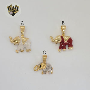 (1-2236-1) Gold Laminate - Elephants Pendants - BGF