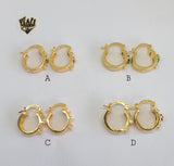 (1-2644) Gold Laminate Hoops - BGO - Fantasy World Jewelry