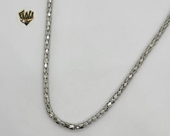 (4-3152-1) Stainless Steel - 4mm Popcorn Link Chain - 18
