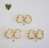 (1-2633-D) Gold Laminate Hoops - BGO - Fantasy World Jewelry