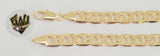 (1-60039) Gold Laminate - 8mm Flat Marine Link Men Bracelet- 8.5" - BGF - Fantasy World Jewelry