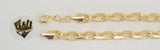 (1-60042) Gold Laminate - 6.5mm Paper Clip Link Men Bracelet- 8" - BGF - Fantasy World Jewelry