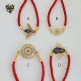 (1-60100) - Gold Plated Red String Bracelet.