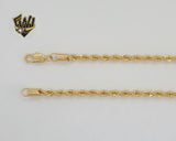 (1-1624-1) Gold Laminate - 4mm Rope Link Chain - BGF