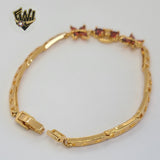 (1-60084) Gold Laminate - 3mm Butterfly Bracelet - 7" - BGO - Fantasy World Jewelry