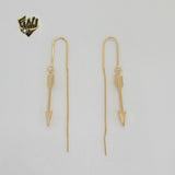 (1-1231) Gold Laminate - Arrow Long Earrings - BGF