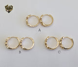 (1-2665-B) Gold Laminate Hoops - BGO - Fantasy World Jewelry