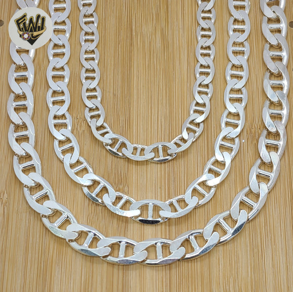 (sv-mar-02) 925 Sterling Silver - Marine Chains. - Fantasy World Jewelry