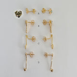 (1-1145) Gold Laminate - Studs Earrings - BGF - Fantasy World Jewelry
