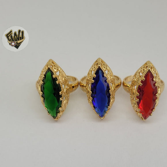 (1-3100) Gold Laminate-Crystal Ring - BGO - Fantasy World Jewelry