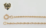 (1-0409) Gold Laminate - 2mm Magic Twist Bracelet - 8'' - BGO - Fantasy World Jewelry