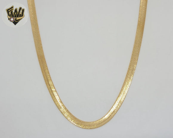 (1-1542) Gold Laminate - 5mm Herringbone Link Chain - BGF