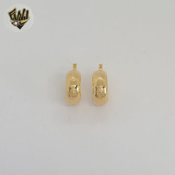 (1-2536-1) Gold Laminate - Small Carved Hoops - BGF