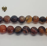 (MBEAD-238) 15mm Carnelian Faceted Beads - Fantasy World Jewelry