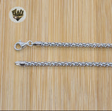 (2-8077) 925 Sterling Silver - 2.4mm Popcorn Link Chains. - Fantasy World Jewelry