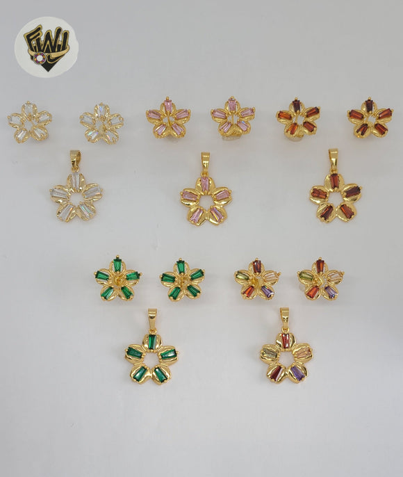 (1-6370) Gold Laminate - Flowers Set - BGO