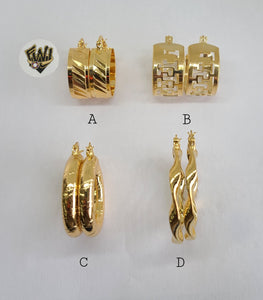 (1-2703-1) Gold Laminate Hoops- BGO - Fantasy World Jewelry