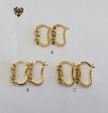 (1-2935) Gold Laminate Hoops - BGO - Fantasy World Jewelry