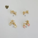 (1-1107) Gold Laminate Earrings - BGF - Fantasy World Jewelry