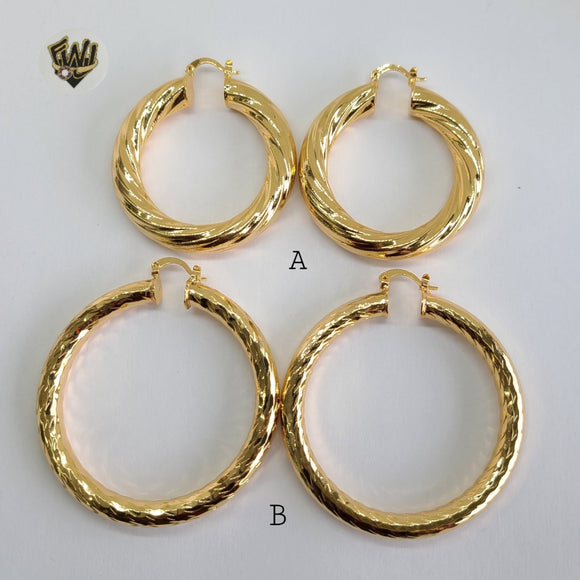 (1-2751) Gold Laminate Hoops - BGO - Fantasy World Jewelry